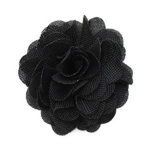   Black Linen Rose Fabric Flower Hair Clip & Pin Brooch F10013 Beauty