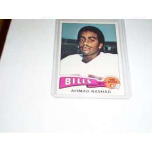 Ahmad Rashad 1975 topps football trading card #115