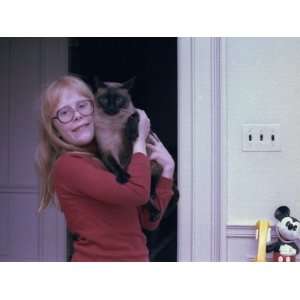 First Daughter Amy Carter with Her Siamese Cat Misty Malarky Ying Yang 
