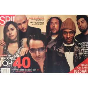  Spin Magazine Special Issue The Spin Top 40 U2 Bono Moby 