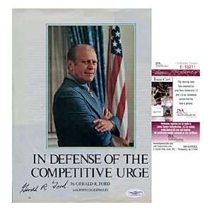 Gerald Ford Autographed / Signed Magazine Cover (James Spence)