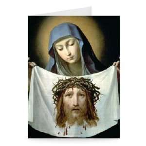  St. Veronica (oil on canvas) by Guido Reni   Greeting Card 