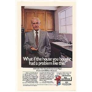  1984 Harry Morgan ERA Real Estate Sink Leak Photo Print Ad 