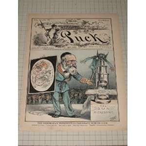 1880 Puck Color Cover James Garfield   The Republican Presidential 