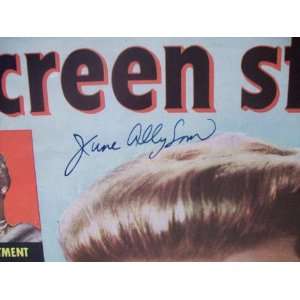Allyson, June Screen Stars Magazine Signed Autograph December 1951