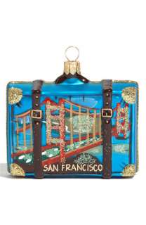  San Francisco Glass Suitcase Ornament  