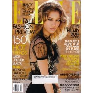  Elle Magazine Hilary Duff July 2006 Issue Elle Magazine 