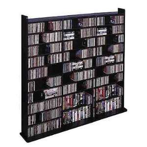  Leslie Dame CD 1500 Large Media Storage Rack in Black Ash 