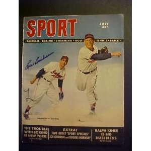 Lou Boudreau Cleveland Indians Autographed July 1949 Sport Magazine