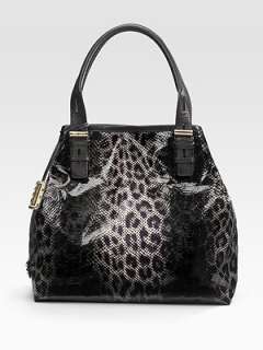   tote be the first to write a review wild snake print on glazed cotton