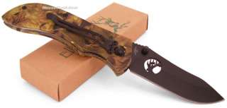 Elk Ridge Spring Camo Folding Pocket Hunting/Hunter Knife  