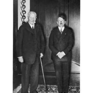Paul Von Hindenburg with Adolf Hitler in the Early 1930s Photographic 