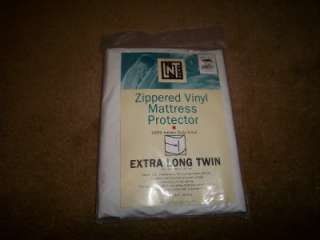 ZIPPERED VINYL X LONG TWIN MATTRESS COVER PROTECTOR LINENS N THINGS 