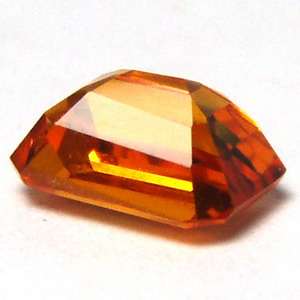   SYNTHETIC ORANGE SAPPHIRE TOP GEMSTONE Facet VVS IF 4 WOMENS JEWELRY