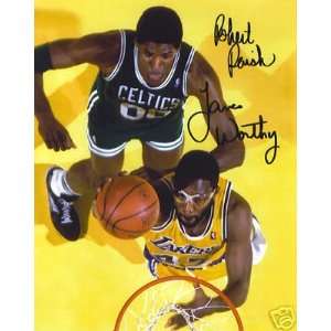 Robert Parish James Worthy Boston Celtics La Lakers Original Signed 