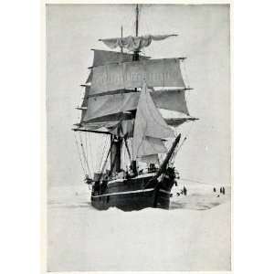   Explorer Ship Robert Scott   Original Halftone Print