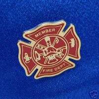 Fireman Firefigher Maltese Cross Fire Department Pin  