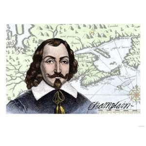 Samuel De Champlain and His Map of the Gulf of St. Lawrence, Canada 