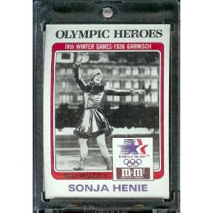 1984 Topps M&M Sonja Henie Figure Skating Olympic Heroes Trading Card 