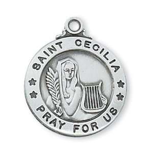 St. Cecilia Sterling Round Medal