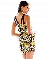 BABY PHAT Womens Geo Swirl Cut Out Jersey Slim Dress sz: XL $59 NWT 
