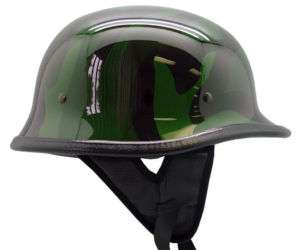 DOT German Army Camo Motorcycle Cruiser Half Helmet ~L  