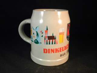   Dinkelacker Bier Aus Stuttgart German Beer Stein Glass Germany  