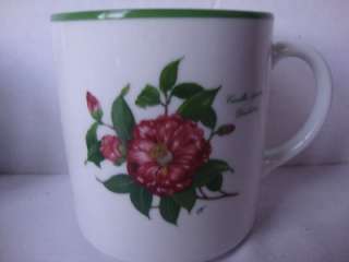 Bareuther China Set of 4 Camellia Coffee Mugs Germany Camillia  