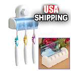 Toothbrush Set 5 Suction Plastic Holder Stand Grip Wall Rack Home 