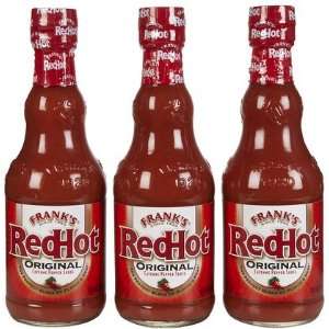 Franks RedHot Original Red Hot Sauce, 12 oz, 3 ct (Quantity of 4)