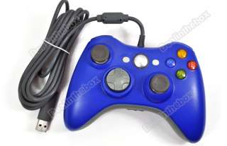 Wired Game Joypad Controllesr For Xbox 360 Blue Hot New  