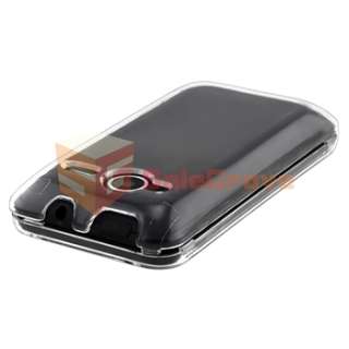 Clear Hard Case+Privacy Guard+Charger+Headphone For HTC EVO Shift 4G 