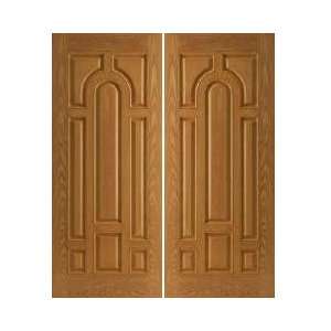 Exterior Door: Fiberglass Eight Panel Center Arch Pair (Single also 