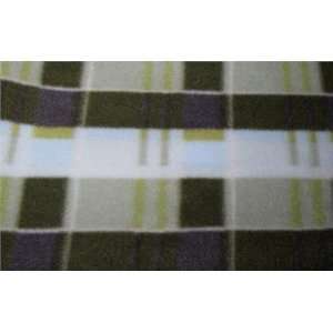  Fleece Printed Tartan OLIVE Fabric By the Yard Everything 