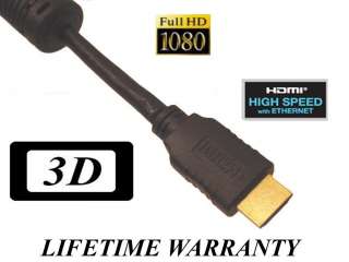 10 Hdmi 1.4 Cable for 600Hz Panasonic Viera 3D Plasma 1080p *Lifetime 