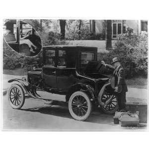  Ford coupe;woman seated behind steering wheel 1923