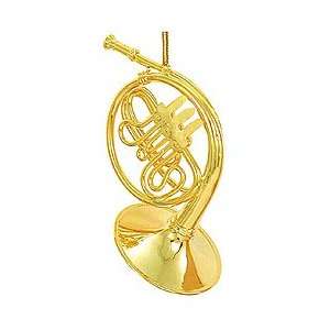  Gold Metal French Horn Ornament