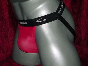 GO Softwear Underwear Satin Mesh Jock Strap RED (S)  