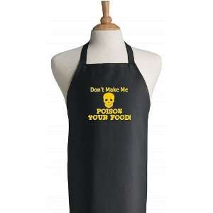   Make Me Poison Your Food Funny Black Cooking Aprons: Kitchen & Dining