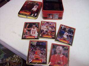 Upper Deck Michael Jordan 5 Metal Collector Cards & Tin  