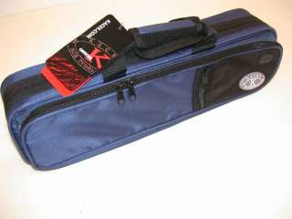 Kaces Polyfoam Flute Case   Dark Blue, 600D Nylon  