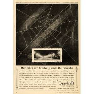  1930 Ad Graybar Electric Co. Street Lighting Spider Web 