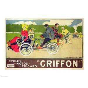 Poster advertising Griffon Cycles, Motos & Tricars PREMIUM GRADE 
