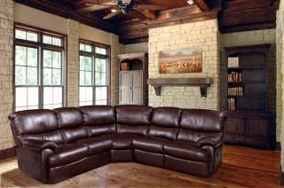 Leather Sectional Sofa Chair Recliner Novo Home Chocolate Prestige 