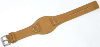 EX.WideRELIC Leather Watch Band Brown Strap 20mm  
