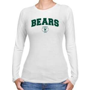 Baylor Bears Ladies White Logo Arch Long Sleeve Slim Fit T 