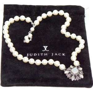 JUDITH JACK ~ Pearl, Marcasite & Lavendar Jade Necklace