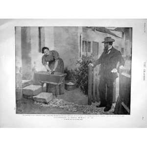   1898 Illustrating TownS Memoray Woman Washing Clothes