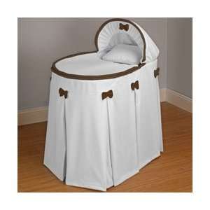   Pretty Chocolate Bassinet Liner/Skirt and Hood   Size: 13x29: Baby
