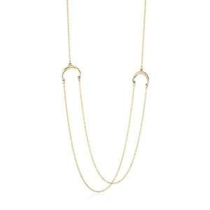 Low Luv by Erin Wasson 14k Yellow Gold Plated Double Strand Crescent 